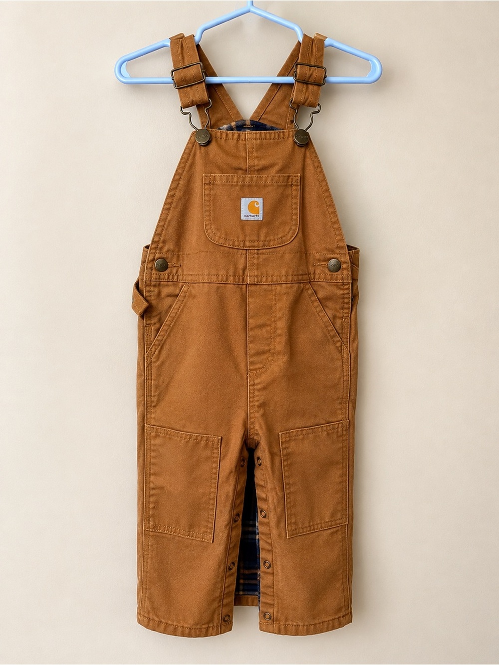 Carhartt Kids Caramel Brown Canvas Overalls